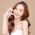 Young,Asian,Beauty,Woman,Curly,Long,Hair,With,Korean,Makeup